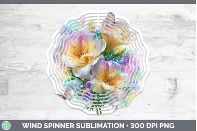 Freesia Wind Spinner Flowers 01 Rainbow Summer Sublimation S