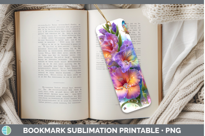Gladiolus Bookmark Flowers 01 Rainbow Summer Sublimation Pri