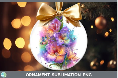 Gladiolus Ornament Flowers 01 Rainbow Summer Sublimation Bau