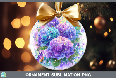 Hydrangea Ornament Flowers 01 Rainbow Summer Sublimation Bau