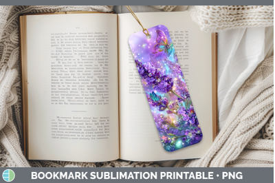 Lavender Bookmark Flowers 01 Rainbow Summer Sublimation Prin