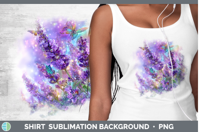 Lavender Shirt Flowers 01 Rainbow Summer Sublimation Backgro