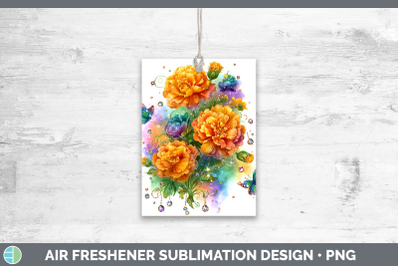 Marigold Air Freshener Flowers 01 Rainbow Summer Sublimation