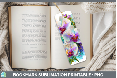 Orchid Bookmark Flowers 01 Rainbow Summer Sublimation Printa