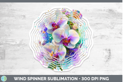 Orchid Wind Spinner Flowers 01 Rainbow Summer Sublimation Sp