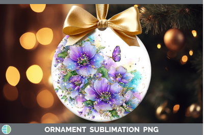 Periwinkle Ornament Flowers 01 Rainbow Summer Sublimation Ba