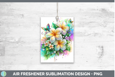 Plumeria Air Freshener Flowers 01 Rainbow Summer Sublimation