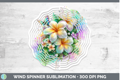 Plumeria Wind Spinner Flowers 01 Rainbow Summer Sublimation