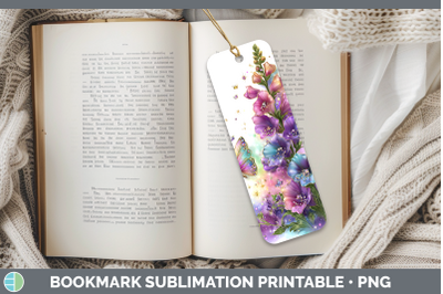 Snapdragon Bookmark Flowers 01 Rainbow Summer Sublimation Pr
