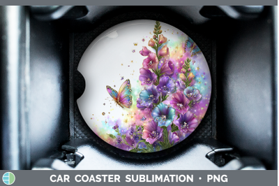 Snapdragon Car Coaster Flowers 01 Rainbow Summer Sublimation