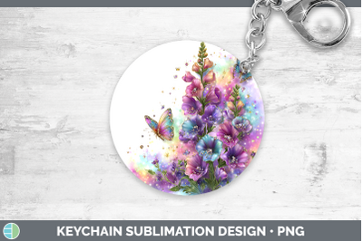 Snapdragon Keychain Flowers 01 Rainbow Summer Sublimation Ke