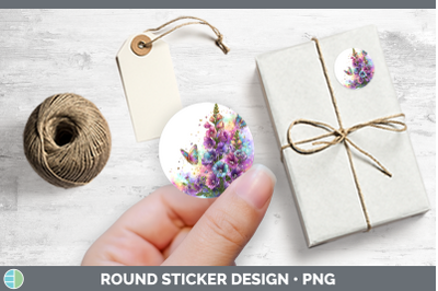 Flowers 01 Rainbow Summer Snapdragon Stickers | Round Labels
