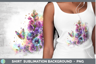Snapdragon Shirt Flowers 01 Rainbow Summer Sublimation Backg