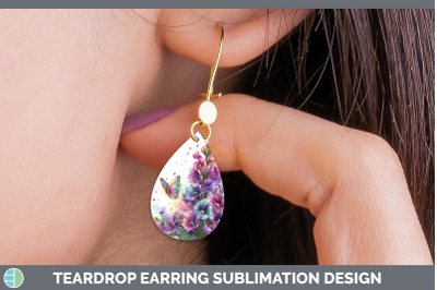Snapdragon Teardrop Earrings Flowers 01 Rainbow Summer Subli