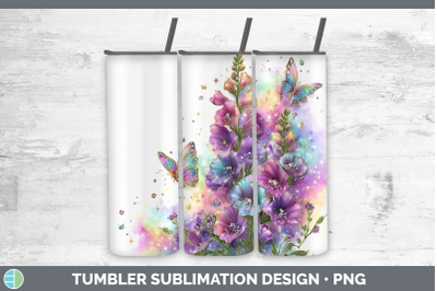 Snapdragon Tumbler Flowers 01 Rainbow Summer Sublimation 20