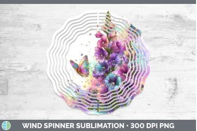 Snapdragon Wind Spinner Flowers 01 Rainbow Summer Sublimatio