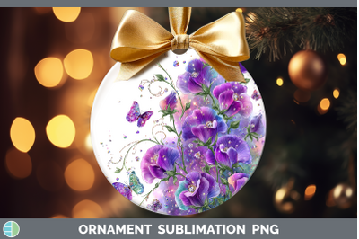 Sweet Pea Ornament Flowers 01 Rainbow Summer Sublimation Bau