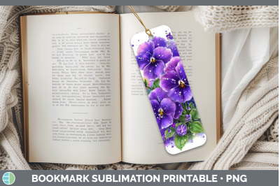 Violet Bookmark Flowers 01 Rainbow Summer Sublimation Printa