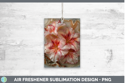Azalea Air Freshener 3D Agate Flowers Sublimation Car Scent