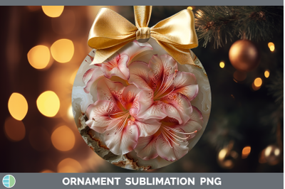 Azalea Ornament 3D Agate Flowers Sublimation Bauble Designs
