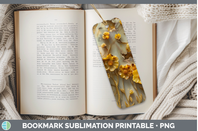 Buttercup Bookmark 3D Agate Flowers Sublimation Printable De