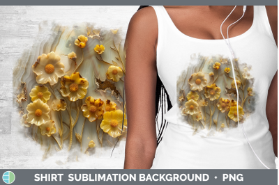 Buttercup Shirt 3D Agate Flowers Sublimation Background Desi