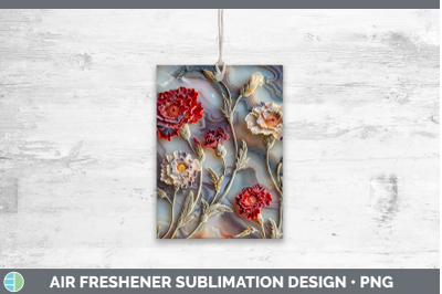 Carnation Air Freshener 3D Agate Flowers Sublimation Car Sce