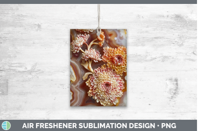 Chrysanthemum Air Freshener 3D Agate Flowers Sublimation Car