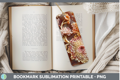 Chrysanthemum Bookmark 3D Agate Flowers Sublimation Printabl