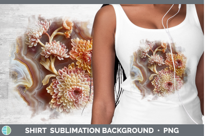 Chrysanthemum Shirt 3D Agate Flowers Sublimation Background