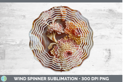 Chrysanthemum Wind Spinner 3D Agate Flowers Sublimation Spin