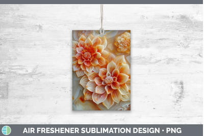 Dahlia Air Freshener 3D Agate Flowers Sublimation Car Scent