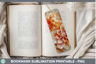 Dahlia Bookmark 3D Agate Flowers Sublimation Printable Desig
