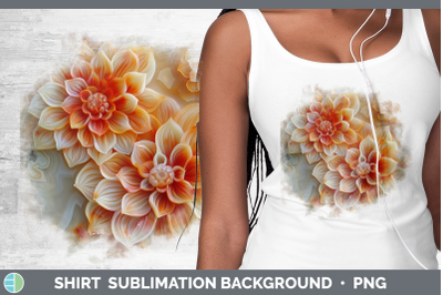 Dahlia Shirt 3D Agate Flowers Sublimation Background Designs
