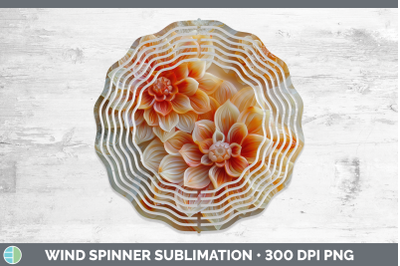 Dahlia Wind Spinner 3D Agate Flowers Sublimation Spinner Des