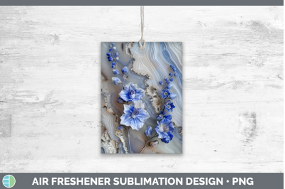 Delphinium Air Freshener 3D Agate Flowers Sublimation Car Sc