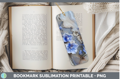 Delphinium Bookmark 3D Agate Flowers Sublimation Printable D