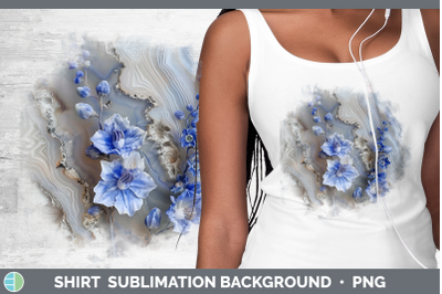 Delphinium Shirt 3D Agate Flowers Sublimation Background Des