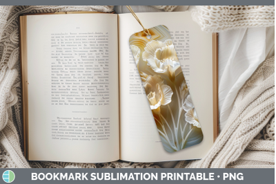 Freesia Bookmark 3D Agate Flowers Sublimation Printable Desi