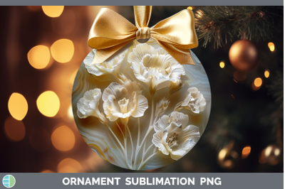 Freesia Ornament 3D Agate Flowers Sublimation Bauble Designs