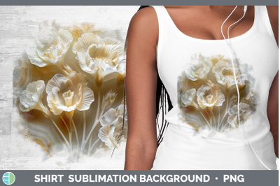 Freesia Shirt 3D Agate Flowers Sublimation Background Design