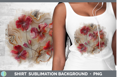 Geranium Shirt 3D Agate Flowers Sublimation Background Desig