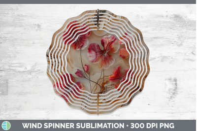 Geranium Wind Spinner 3D Agate Flowers Sublimation Spinner D