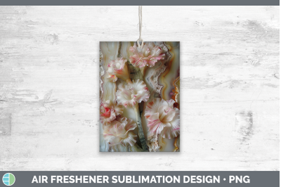 Gladiolus Air Freshener 3D Agate Flowers Sublimation Car Sce