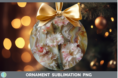 Gladiolus Ornament 3D Agate Flowers Sublimation Bauble Desig