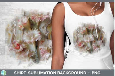 Gladiolus Shirt 3D Agate Flowers Sublimation Background Desi