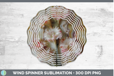 Gladiolus Wind Spinner 3D Agate Flowers Sublimation Spinner