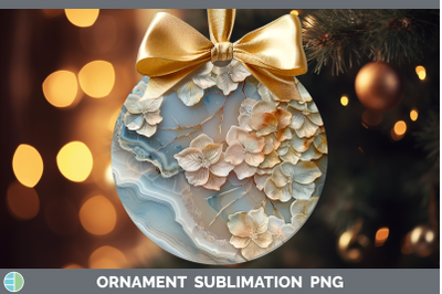 Hydrangea Ornament 3D Agate Flowers Sublimation Bauble Desig