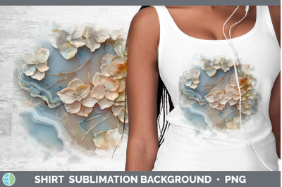 Hydrangea Shirt 3D Agate Flowers Sublimation Background Desi