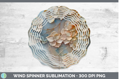 Hydrangea Wind Spinner 3D Agate Flowers Sublimation Spinner